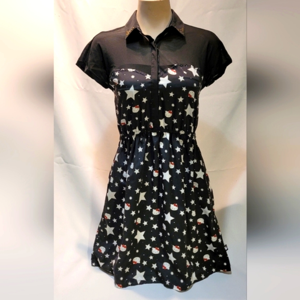 Sanrio Hello Kitty Star Print Collar Dress